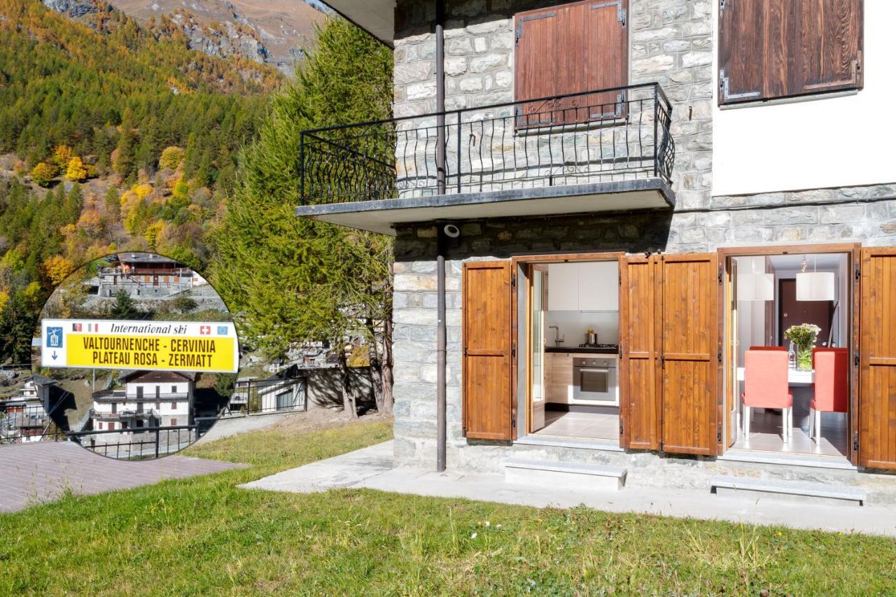 Hellochalet - Maison Rue De La Neige - Family Ski Holiday Walking Distance Skirun And Gondola Valtournenche Exteriör bild